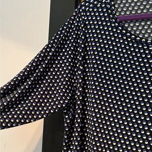 Michael Kors Blue and White Polka Dot Dress 2x